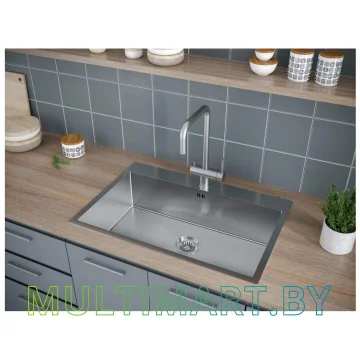 Кухонная мойка Paulmark Kroner PM217551-BS (нержавеющая сталь) картинка 3